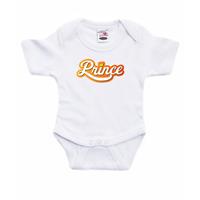 Bellatio Prince koningsdag romper wit voor babys -