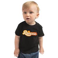 Bellatio Princess Koningsdag t-shirt zwart peuter jongen/meisje (13-36 maanden) -