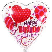 Boeketcadeau Happy Birthday liefdes ballon bestellen