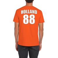 Bellatio Oranje supporter t-shirt met rugnummer 88 - Holland / Nederland fan shirt voor heren