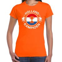 Bellatio Oranje t-shirt Holland / Nederland supporter Holland kampioen met beker EK/ WK voor dames