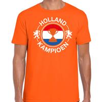 Bellatio Oranje t-shirt Holland / Nederland supporter Holland kampioen met beker EK/ WK voor heren