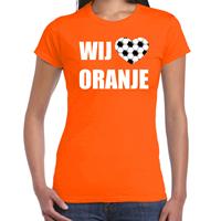 Bellatio Oranje t-shirt Holland / Nederland supporter wij houden van oranje EK/ WK voor dames