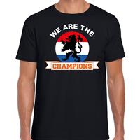 Bellatio Zwart t-shirt Holland / Nederland supporter we are the champions EK/ WK voor heren