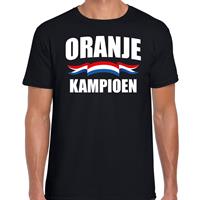 Bellatio Zwart t-shirt Holland / Nederland supporter zwart kampioen EK/ WK voor heren