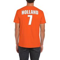 Bellatio Oranje supporter t-shirt met rugnummer 7 - Holland / Nederland fan shirt voor heren