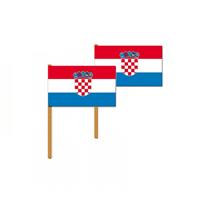 2x stuks luxe landen zwaaivlag Kroatie 30 x 45 cm -