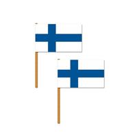 2x stuks luxe supporters zwaaivlag Finland 30 x 45 cm -