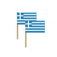 2x stuks luxe zwaaivlag Griekenland 30 x 45 cm -