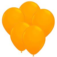 16x stuks Neon fel oranje latex ballonnen 25 cm -