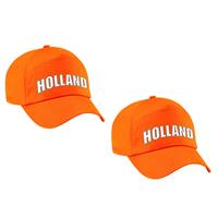 Bellatio 4x stuks oranje fan pet / cap Holland voor het EK / WK voor kinderen