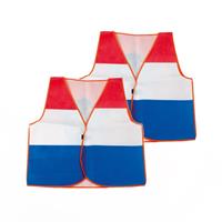 4x stuks Nederland supporter vestjes -