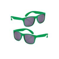 4x stuks voordelige groene party zonnebril -