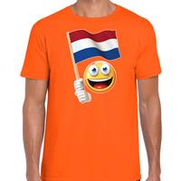 Bellatio Emoticon Holland / Nederland landen t-shirt oranje voor heren