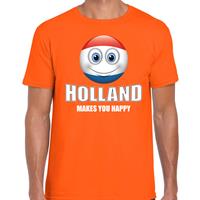 Bellatio Holland makes you happy landen t-shirt Nederland oranje voor heren