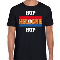 Bellatio Zwart t-shirt Holland / Nederland supporter hup Holland hup EK/ WK voor heren
