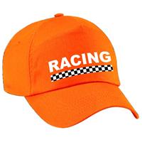 Bellatio Racing / finish vlag verkleed pet oranje voor kinderen
