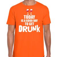 Bellatio Koningsdag t-shirt good day to get drunk oranje voor heren
