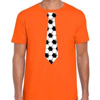 Bellatio Oranje t-shirt Holland / Nederland supporter voetbal stropdas EK/ WK voor heren