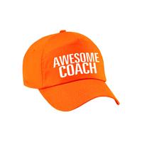 Bellatio Awesome coach pet / cap oranje voor dames
