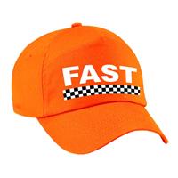 Bellatio Fast / finish vlag verkleed pet oranje voor volwassenen