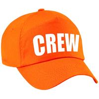 Bellatio Crew pet /cap oranje met witte bedrukking dames en heren -