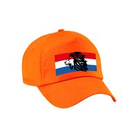 Bellatio Holland supporter pet / cap met de oranje leeuw en Nederlandse vlag - EK / WK voor volwassenen