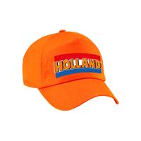 Bellatio Holland supporter pet / cap oranje met Nederlandse vlag - EK / WK voor kinderen