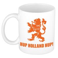 Bellatio Hup Holland hup met leeuw mok/ beker wit 300 ml -