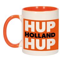 Bellatio Hup Holland hup mok/ beker oranje wit 300 ml -