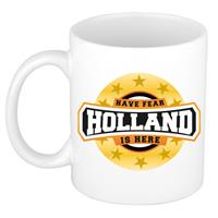 Bellatio Have fear Holland is here mok/ beker wit 300 ml -