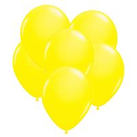 32x stuks Neon fel gele latex ballonnen 25 cm -