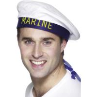 4x stuks marine matrozen verkleed hoedje -