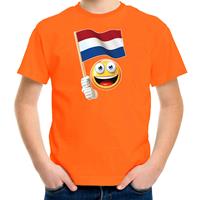 Bellatio Emoticon Holland / Nederland landen t-shirt oranje voor kinderen