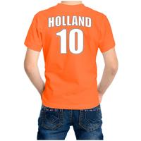 Bellatio Oranje t-shirt met rugnummer 10 - Holland / Nederland fan shirt voor kinderen