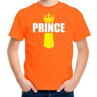 Bellatio Koningsdag t-shirt Prince met kroontje oranje voor kinderen