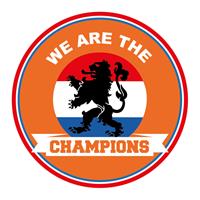 Bellatio 45x stuks Holland bierviltjes we are the champions oranje fan / supporter versiering -