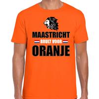 Bellatio Oranje t-shirt Maastricht brult voor oranje heren - Holland / Nederland supporter shirt EK/ WK -