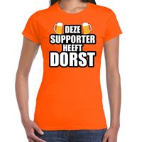 Bellatio Deze supporter heeft dorst oranje t-shirt Holland / Nederland supporter EK/ WK voor dames