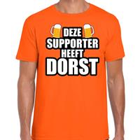 Bellatio Deze supporter heeft dorst oranje t-shirt Holland / Nederland supporter EK/ WK voor heren