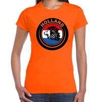 Bellatio Leeuw in vlag oranje t-shirt Holland / Nederland supporter EK/ WK voor dames