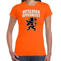 Bellatio Uitslagen specialist met leeuw oranje t-shirt Holland / Nederland supporter EK/ WK voor dames