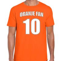 Bellatio Oranje fan nummer 10 oranje t-shirt Holland / Nederland supporter EK/ WK voor heren