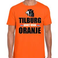 Bellatio Oranje t-shirt Tilburg brult voor oranje heren - Holland / Nederland supporter shirt EK/ WK -