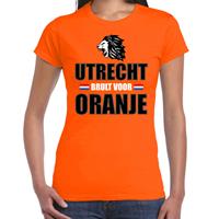 Bellatio Oranje t-shirt Utrecht brult voor oranje dames - Holland / Nederland supporter shirt EK/ WK -
