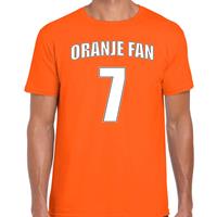 Bellatio Oranje fan nummer 7 oranje t-shirt Holland / Nederland supporter EK/ WK voor heren