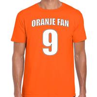 Bellatio Oranje fan nummer 9 oranje t-shirt Holland / Nederland supporter EK/ WK voor heren
