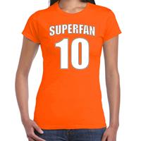 Bellatio Superfan nummer 10 oranje t-shirt Holland / Nederland supporter EK/ WK voor dames