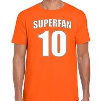 Bellatio Superfan nummer 10 oranje t-shirt Holland / Nederland supporter EK/ WK voor heren