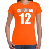 Bellatio Superfan nummer 12 oranje t-shirt Holland / Nederland supporter EK/ WK voor dames